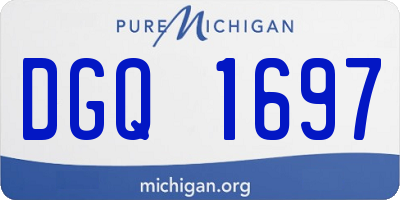 MI license plate DGQ1697