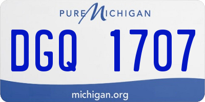 MI license plate DGQ1707