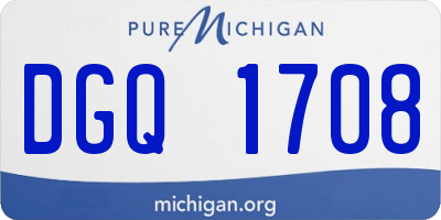 MI license plate DGQ1708
