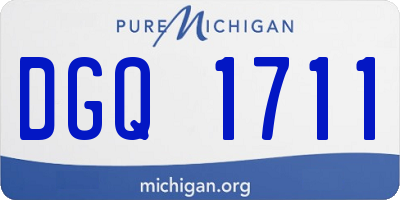 MI license plate DGQ1711