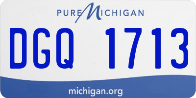MI license plate DGQ1713