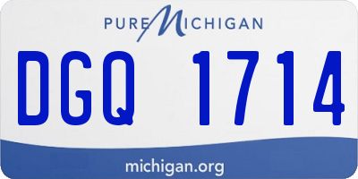 MI license plate DGQ1714