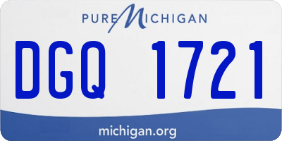 MI license plate DGQ1721