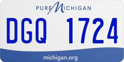 MI license plate DGQ1724