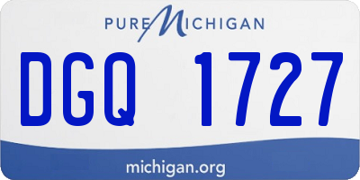 MI license plate DGQ1727