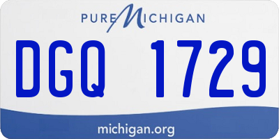 MI license plate DGQ1729
