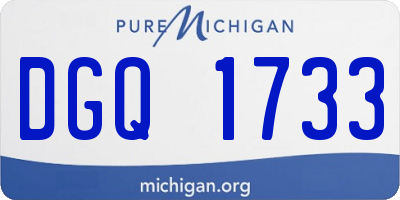 MI license plate DGQ1733