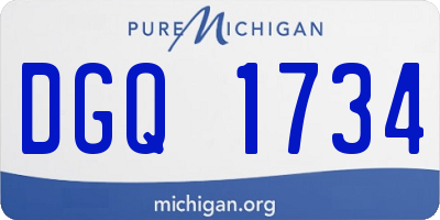 MI license plate DGQ1734