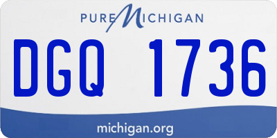 MI license plate DGQ1736