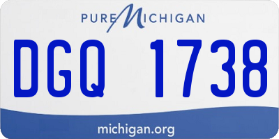 MI license plate DGQ1738