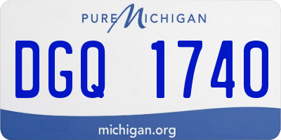 MI license plate DGQ1740