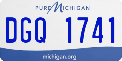 MI license plate DGQ1741