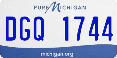 MI license plate DGQ1744