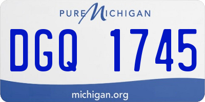MI license plate DGQ1745
