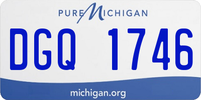 MI license plate DGQ1746
