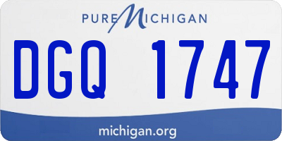 MI license plate DGQ1747