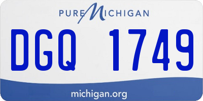MI license plate DGQ1749