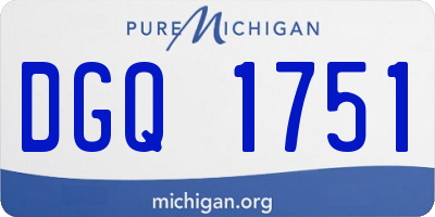 MI license plate DGQ1751