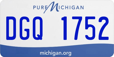 MI license plate DGQ1752