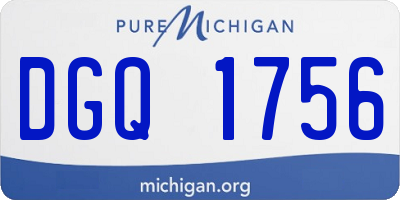 MI license plate DGQ1756