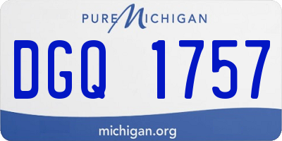 MI license plate DGQ1757