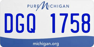 MI license plate DGQ1758