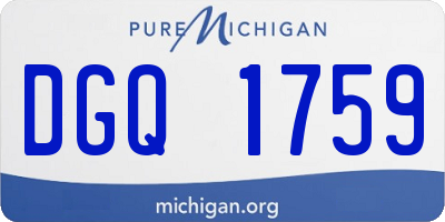 MI license plate DGQ1759