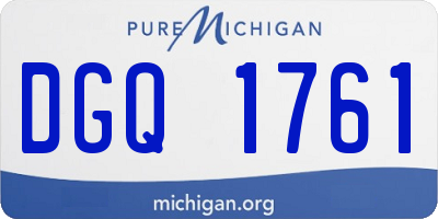 MI license plate DGQ1761