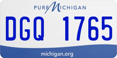 MI license plate DGQ1765