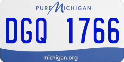MI license plate DGQ1766