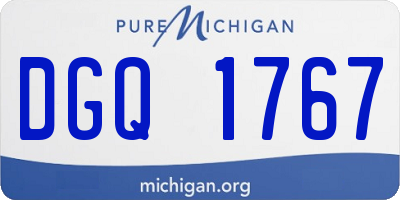 MI license plate DGQ1767