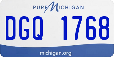 MI license plate DGQ1768