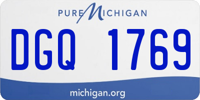 MI license plate DGQ1769