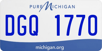 MI license plate DGQ1770