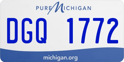 MI license plate DGQ1772