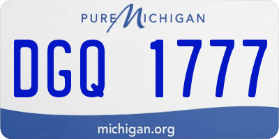 MI license plate DGQ1777
