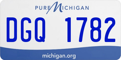 MI license plate DGQ1782