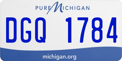 MI license plate DGQ1784