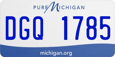 MI license plate DGQ1785
