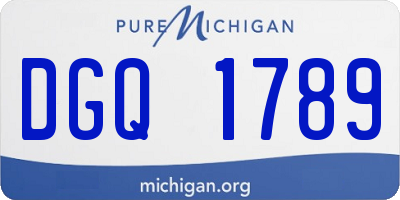 MI license plate DGQ1789