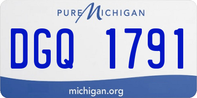 MI license plate DGQ1791