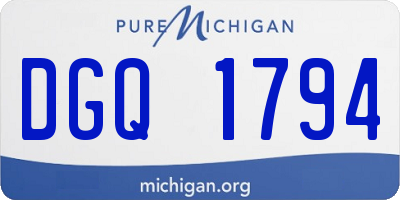 MI license plate DGQ1794