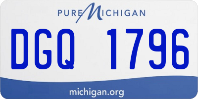 MI license plate DGQ1796