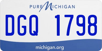 MI license plate DGQ1798