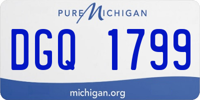 MI license plate DGQ1799