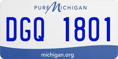 MI license plate DGQ1801