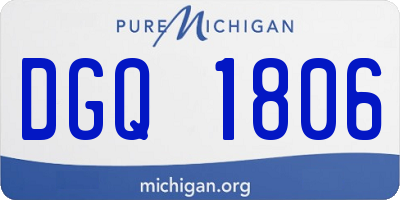 MI license plate DGQ1806