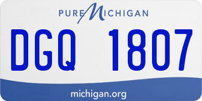 MI license plate DGQ1807