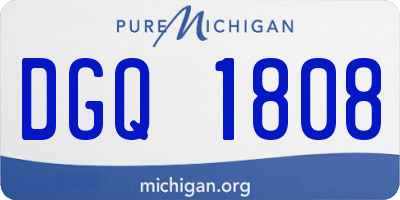 MI license plate DGQ1808