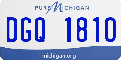 MI license plate DGQ1810